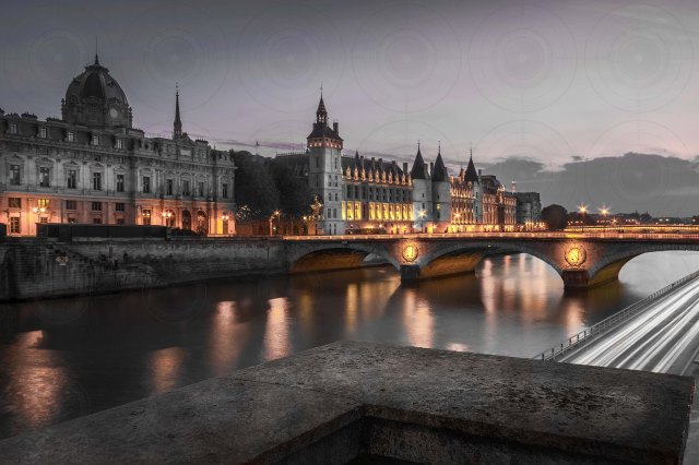 Conciergerie at Night B&amp;W-DRI-Getty-FINALE