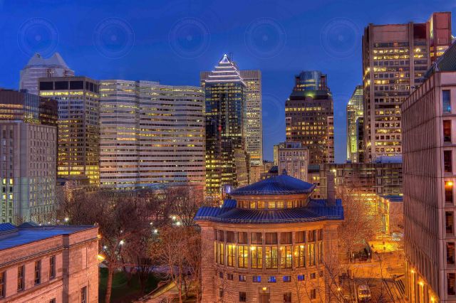 Montreal downtown at dusk HDR II-Getty FINALE